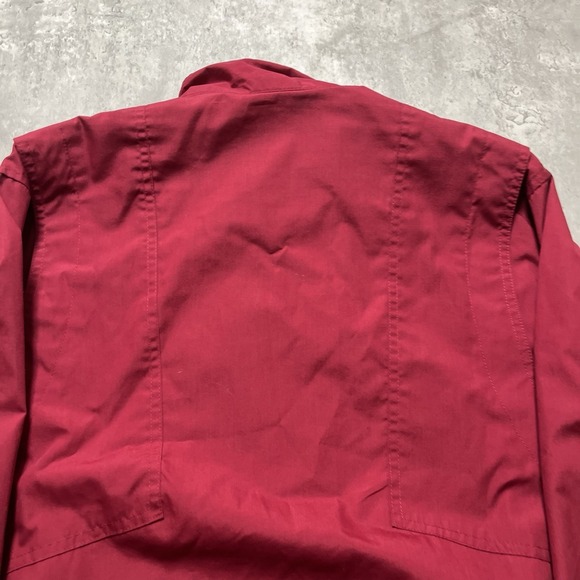 1990's Vintage Whitefish Bay Puffer Jacket Red Burgundy Fleece Lined Size Large - Picture 8 of 12